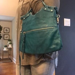 Pietro Alessandro handbag— teal 100% leather